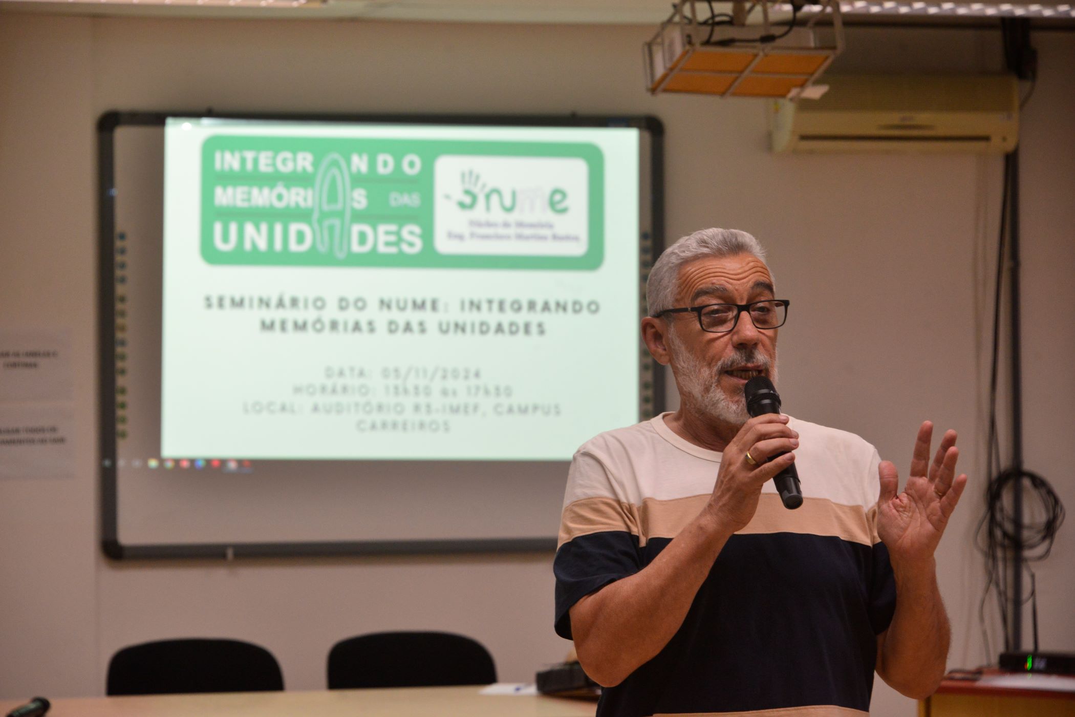 O Nume promoveu no mês de novembro o Seminário: Integrando Memórias das Unidades, evento que reuniu pela primeira vez as Comissões Permanentes de Memória das unidades acadêmicas e administrativas e dos campi de Santo Antônio da Patrulha, São Lourenço do Sul e Santa Vitória do Palmar. A atividade dá o pontapé inicial a uma série de ações integrativas e propositivas para a criação de espaços físicos de preservação de memórias nas unidades.